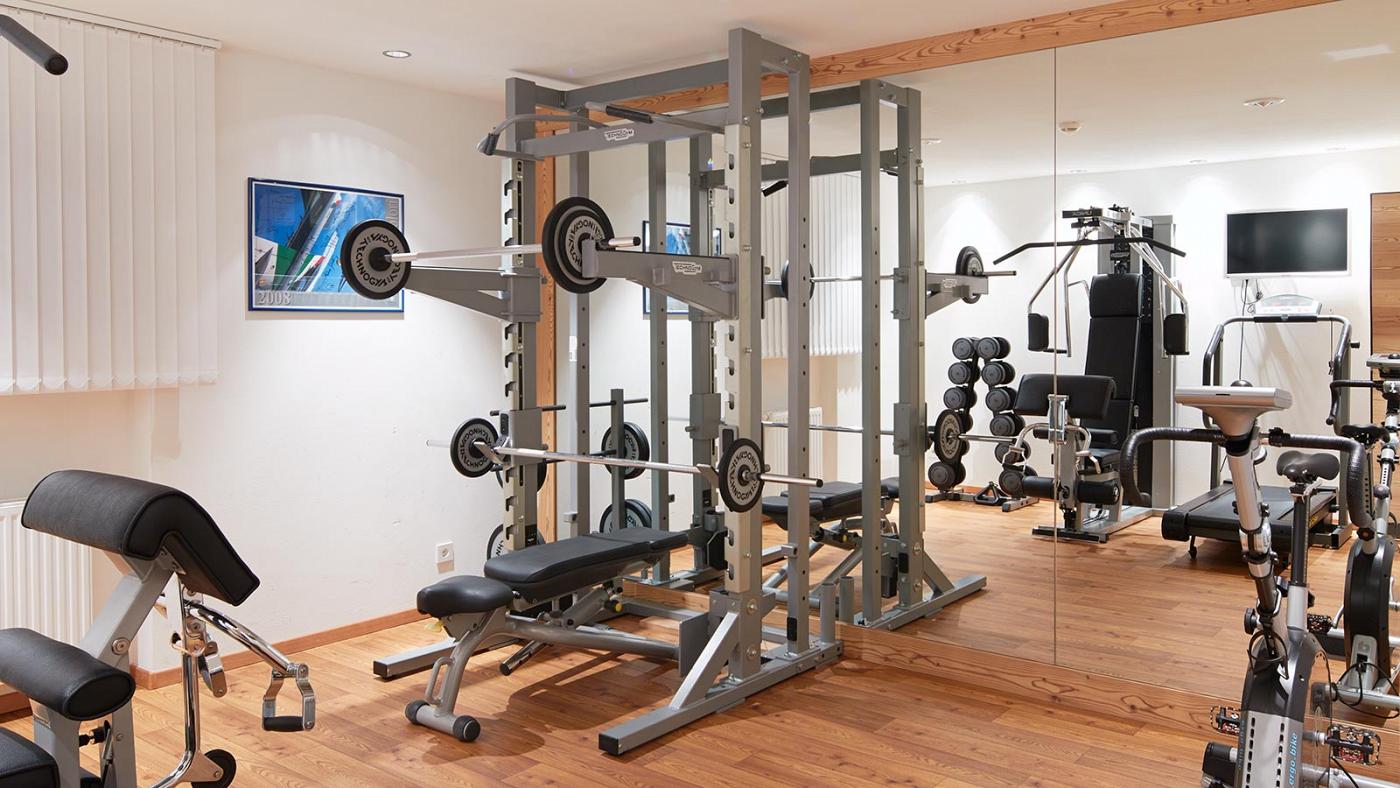 L'area fitness all'interno dello Chalet Gerard in Val Gardena